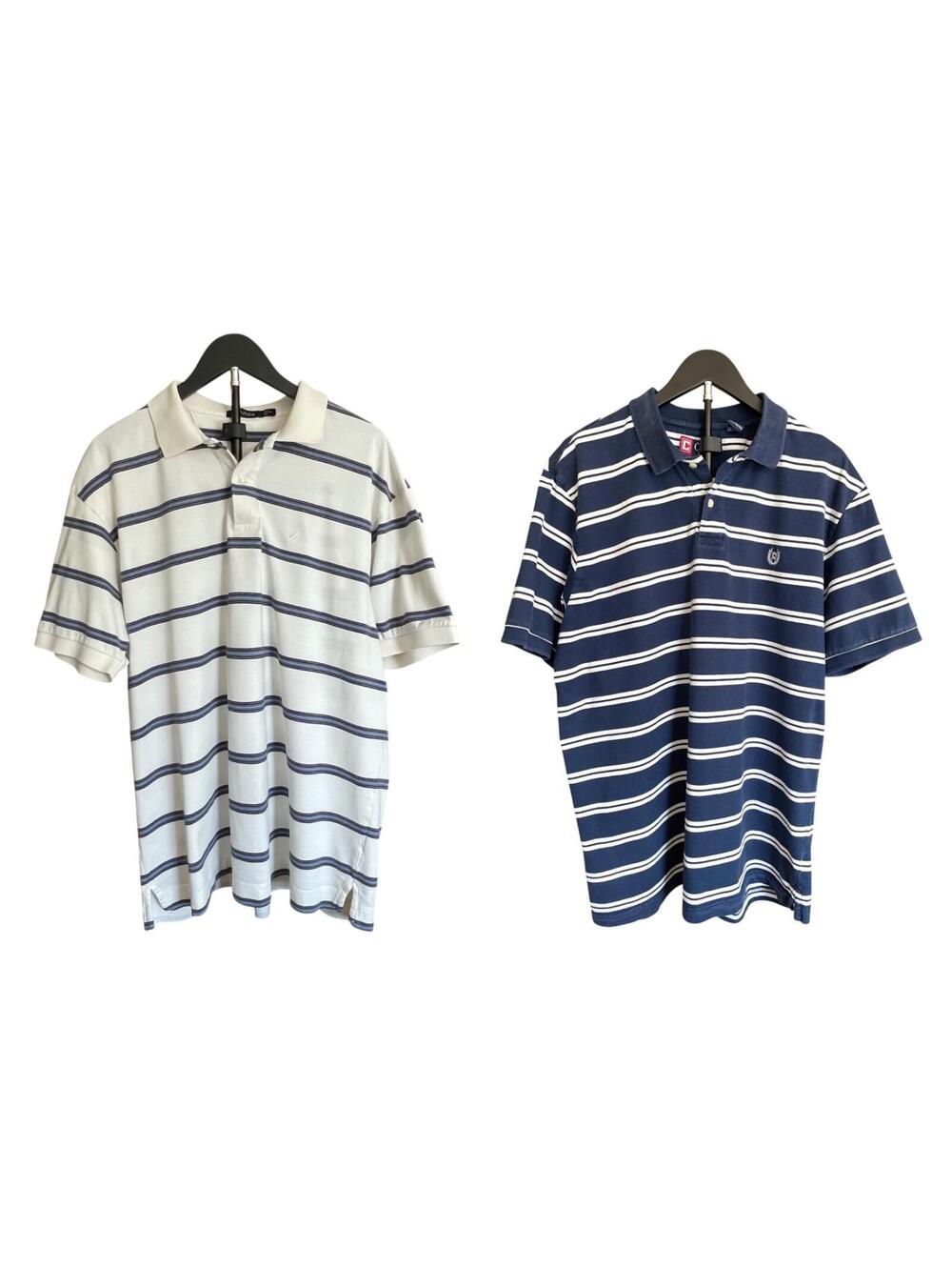 Lot 2 XL Polo Shirts Nautica Chaps Striped Casual Men’s